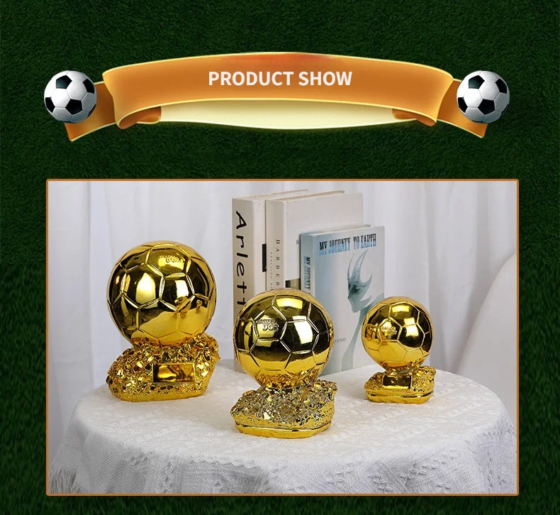 Trophée de ballon d'or personnalisé, modèle de galvanoplastie, athlète de  tir final de football, coupe de football en résine, GérCollectibles, cadeau  souvenir - AliExpress