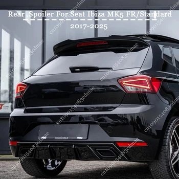 Spoiler posteriore per Seat Ibiza Mk5 FR e Standard 2017-2025 Hatchback Personalizzato Tetto Ala Boot Lip Splitter Decorazione Nero lucido