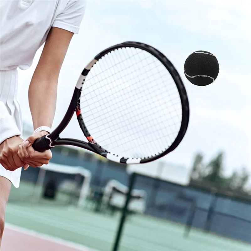 ELOS-24Pcs Pack Tennis Balls Wear-Resistant Elastic Training Balls 66Mm Ladies Beginners Practice Tennis Ball,Black