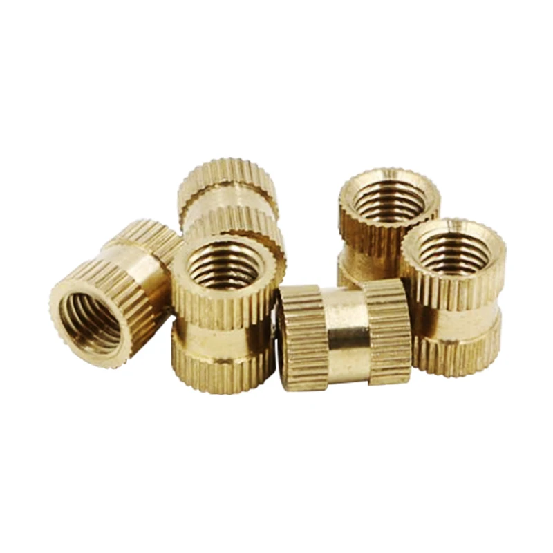 

100pcs Copper Inserts Brass Double Pass Knurl Nut Embedded Fastener M2 M2.5 M3