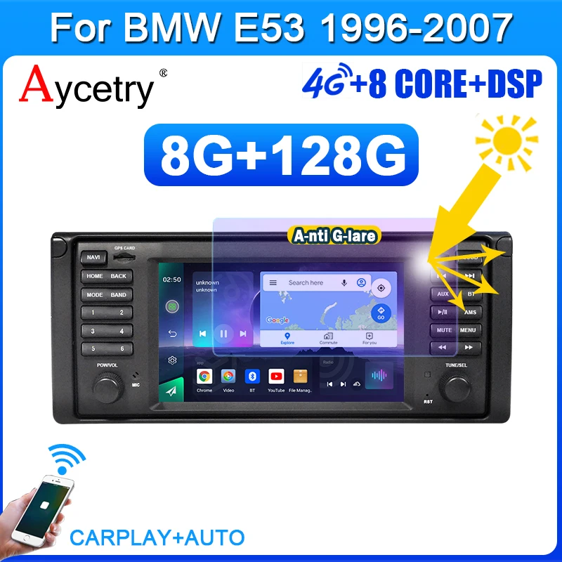 Автомагнитола PX6 2 din android 10 с экраном для BMW E46 M3 Rover 75 MG 1998-2006 навигатор | Автомобили