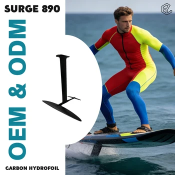 Vendita Diretta dal Produttore Originale: Ala Anteriore SURGE 890 con Hydrofoil in Fibra di Carbonio da 835 cm² Adatta per Surf/SUP/Wing Foiling