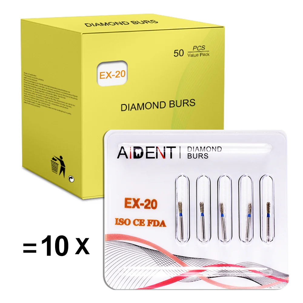 

Blue Standard 105-125 μ Dental Diamond Burs FG Air Turbine High Speed Handpiece Special Shape Burs Smoothing 300000R.P.M