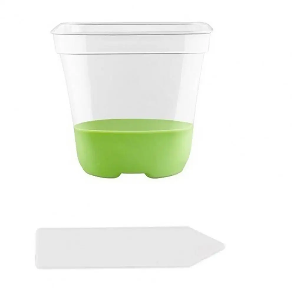 Silicone Nursery Pot with Drainage Holes Plant Pot with Raised Feet Silicone Base Square Nursery Pots for Healthy for Plants