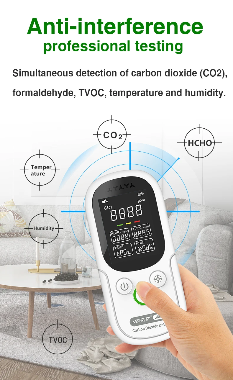 NOYAFA JMS12C Air Quality Testing Instrument Professional Environmental Gas Form