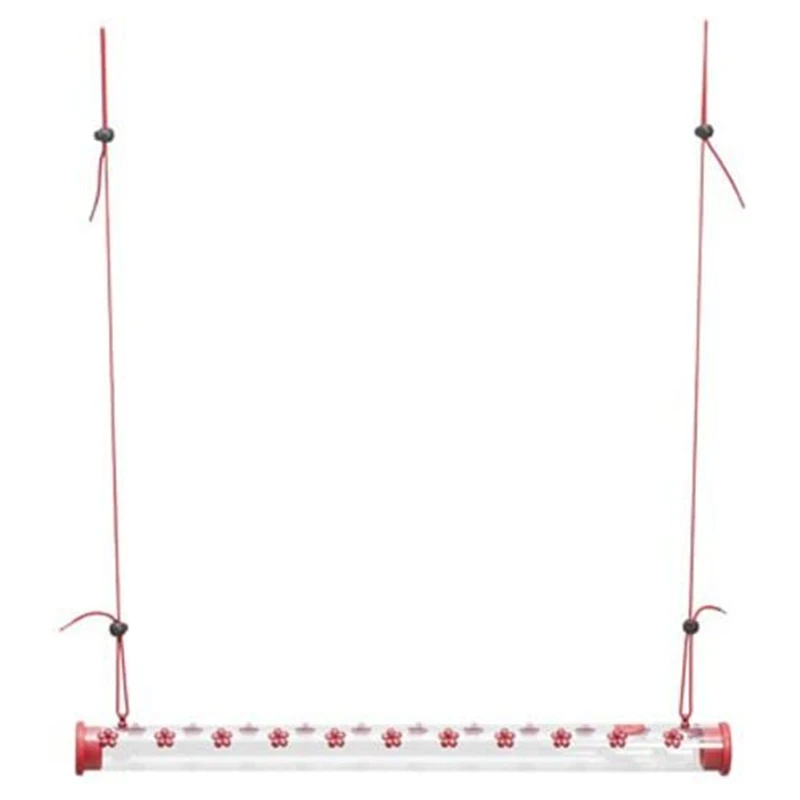 

Акция! Кормушка для птиц с отверстием, прозрачная труба для кормления птиц, простая в использовании кормушка для птиц, украшение