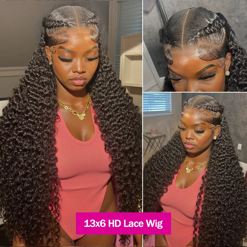 Luvin Hd Loose Deep Wave 30 36 Inch 13x6 13x4 Lace Frontal Wig Human Hair Glueless 5x5 Hd Lace Closure Curly Lace Front Wigs 4