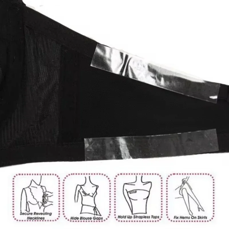 Body Tape Double Sided Body Tape Self-Adhesive Bra Clothes Dress Shirt Secret Sticker Clear Lingerie Tape Anti-naked Invisible Chest Patch