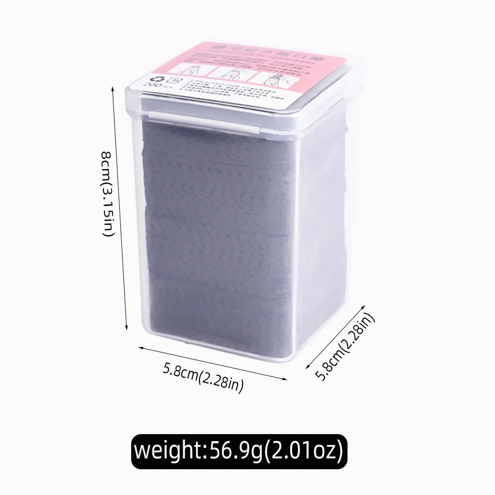 Wholesale 200Pcs/Box Nail Eyelash Glue Clean Cotton Pads  Gel Polish Remover Paper Lint-Free Wipe Manicure Makeup Cleaning Tools