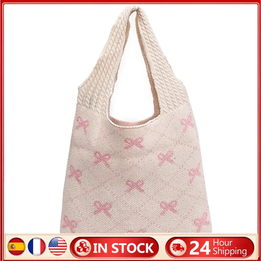 Crochet Knit Shoulder Bag for Women