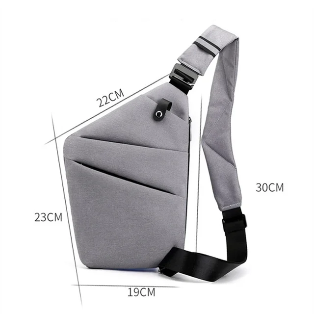 Sac à Bandoulière Antivol BROADREAM - Blocage RFID, Sangle Réversible, Nylon Imperméable, Pour Homme/femme
