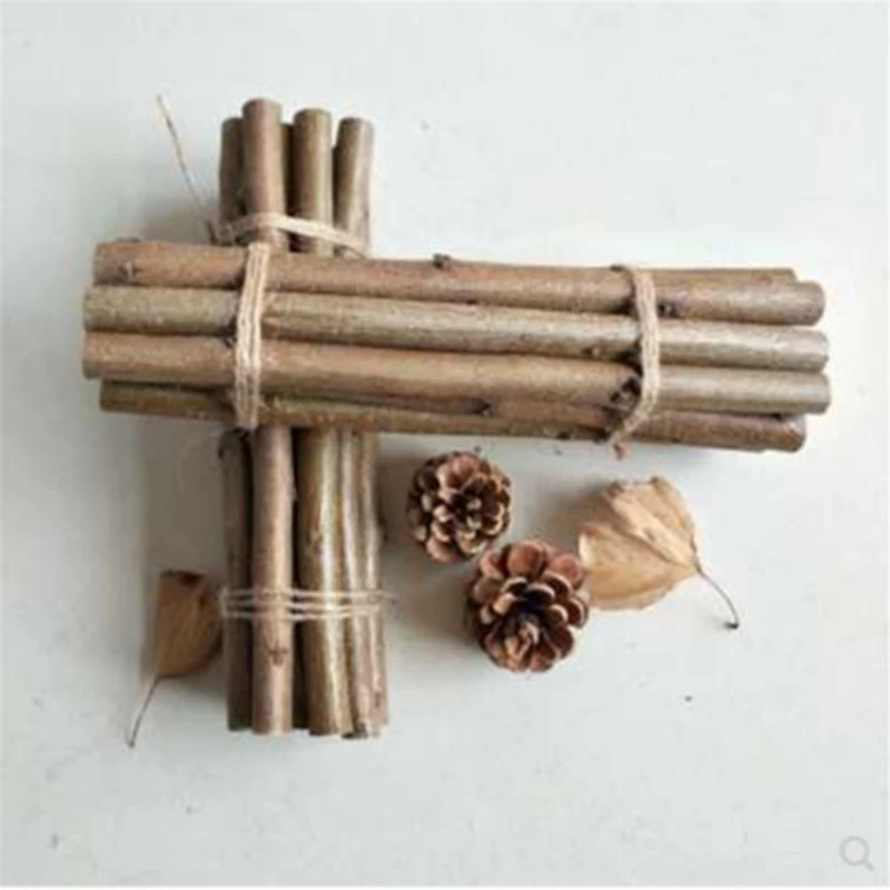 20pcs/set Original Small Wooden Sticks Grocery Branches Wooden Sticks DIY  Materials For Garden Wedding Table