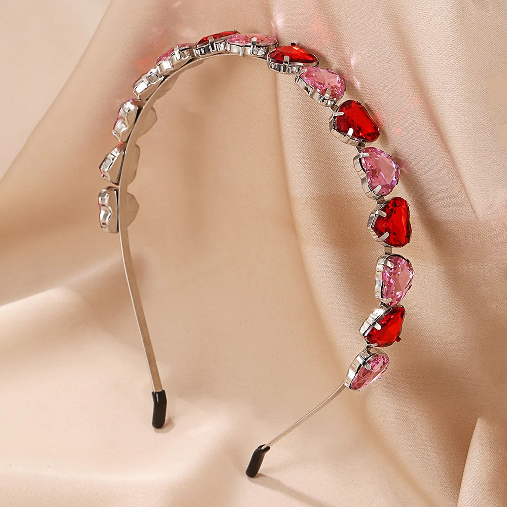 intangible cultural heritage old ink edition six dragons heavenly drum shaped decoration ink item victory collection Love headband, water drop shaped diamond tiara, elegant hair band, banquet decoration