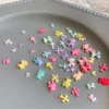 Exquisite and versatile mixed butterfly cross nail accessories, mini macaron mixed color, wearable nail accessories wholesale 3
