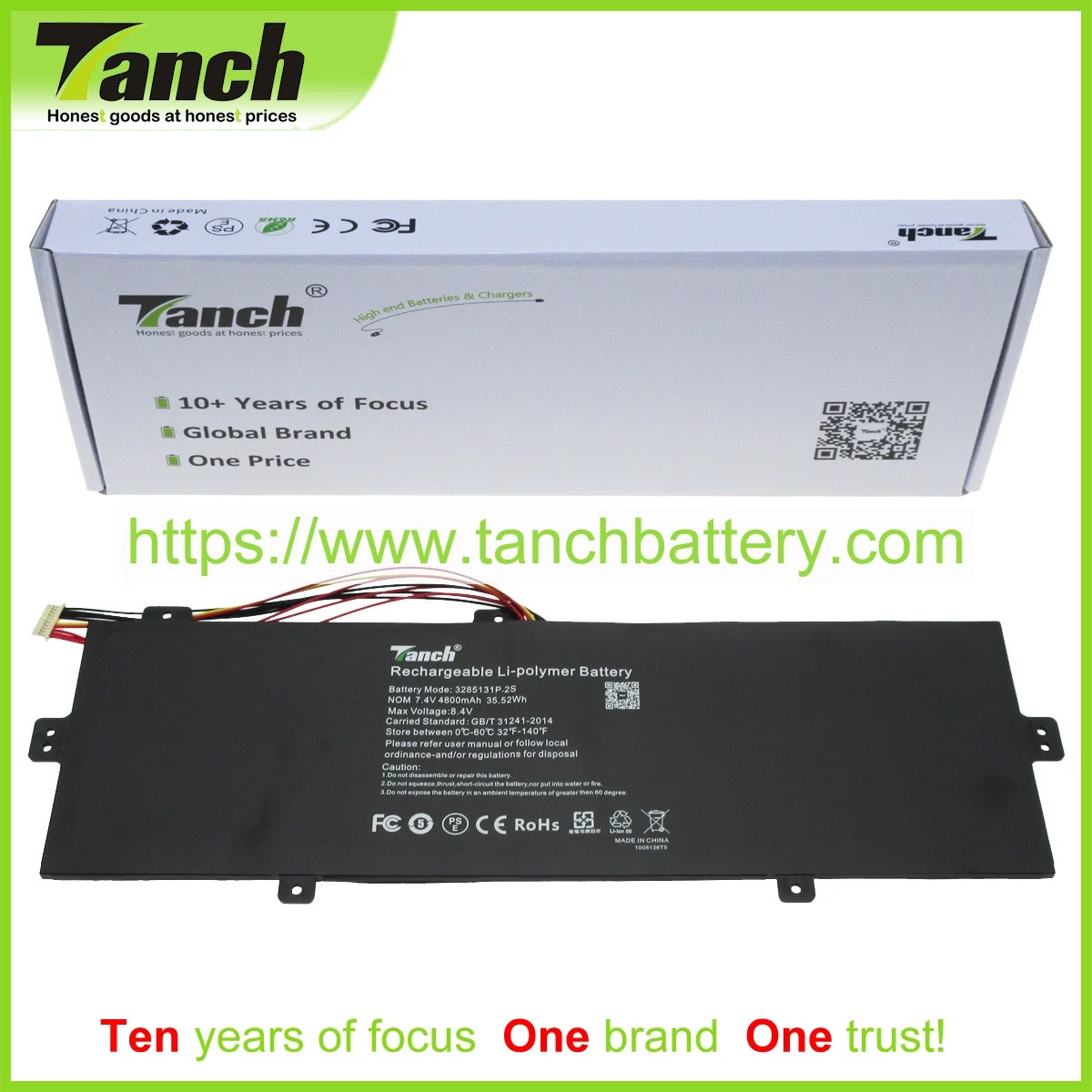 

Аккумуляторы Tanch для ноутбуков ILIFE U3285131P-2S 1P Zed Air Plus Smartbook 141 C4, 7,4 В, 2 ячейки