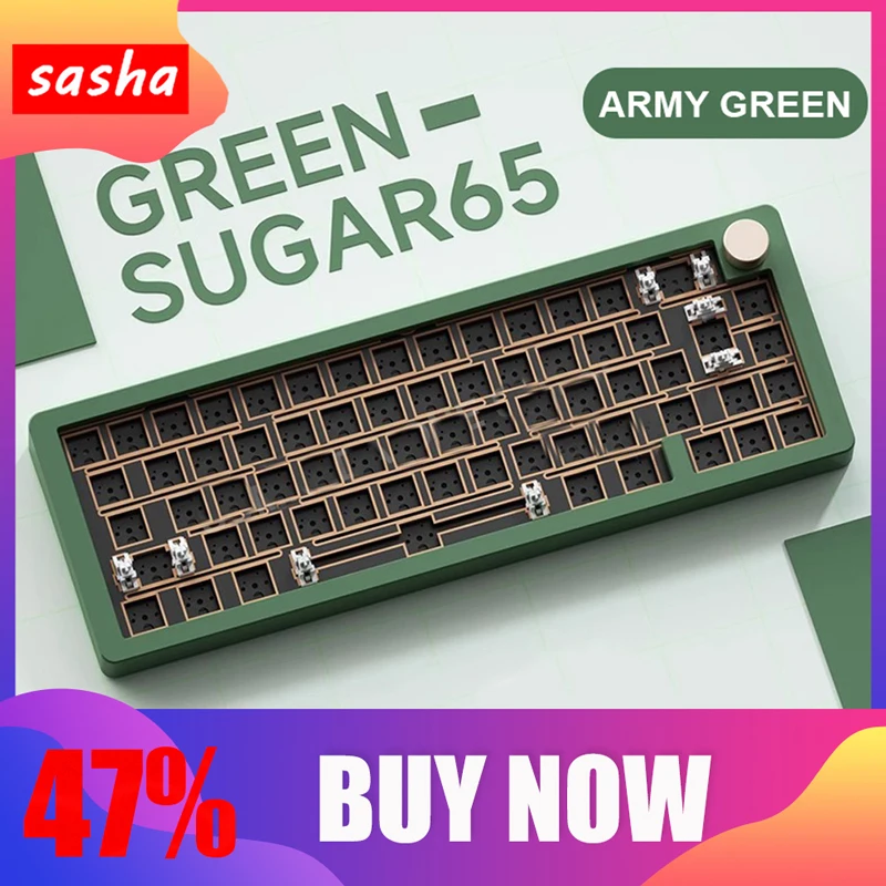

Weikav Sugar65 Mechanical Keyboard Aluminum Kits Multifunctional Knob Hot Swap Rgb Gaming Keyboard Gasket Pc Gamer Mac Office