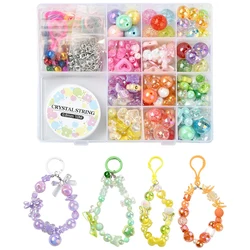 Acrylic Beads Jewelry Crafting Kit for Bracelets, Necklaces, and Keychains (1 set)