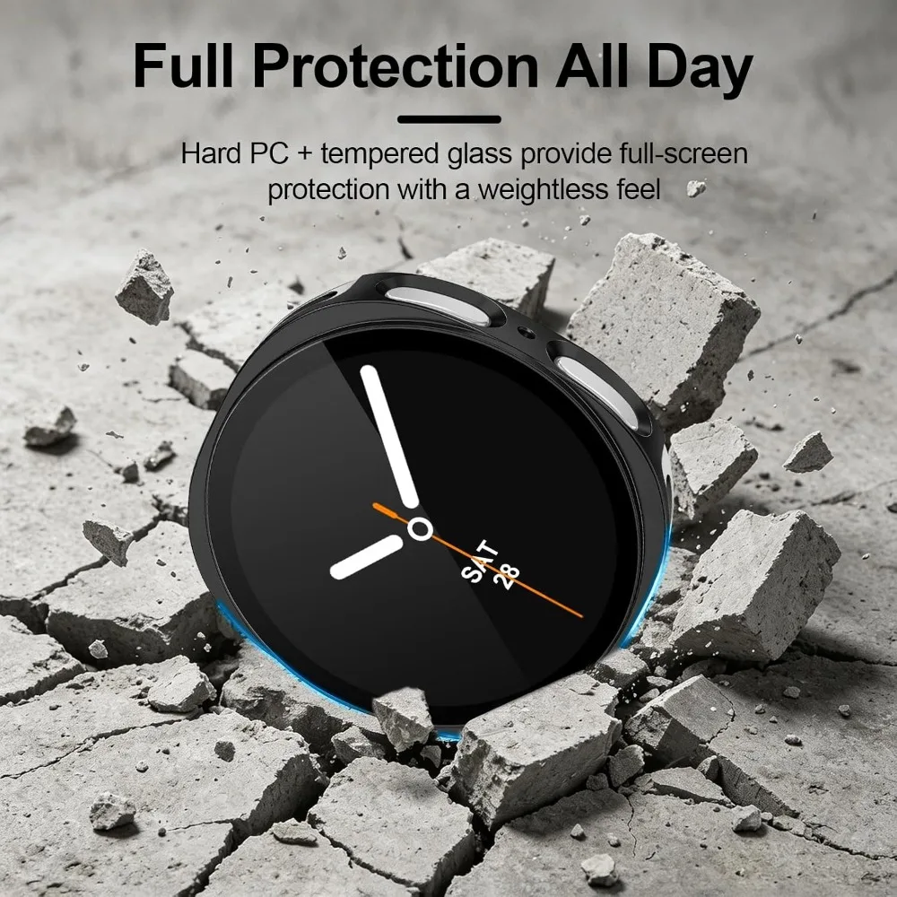 Premium Anti-Scratch Tempered Glass Screen Protector Cover with Bumper Case