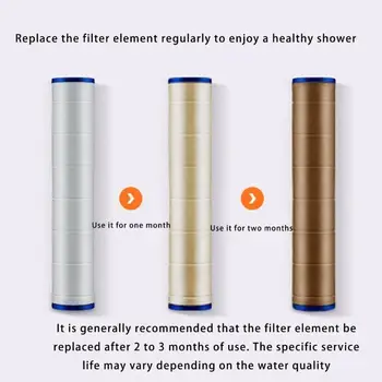 หัวฝักบัวกรองน้ำ 5 ชิ้น ไส้กรองหัวฝักบัวแบบเปลี่ยนได้ ไส้กรองใยฝ้าย PP อุปกรณ์เสริมในห้องน้ำ 1