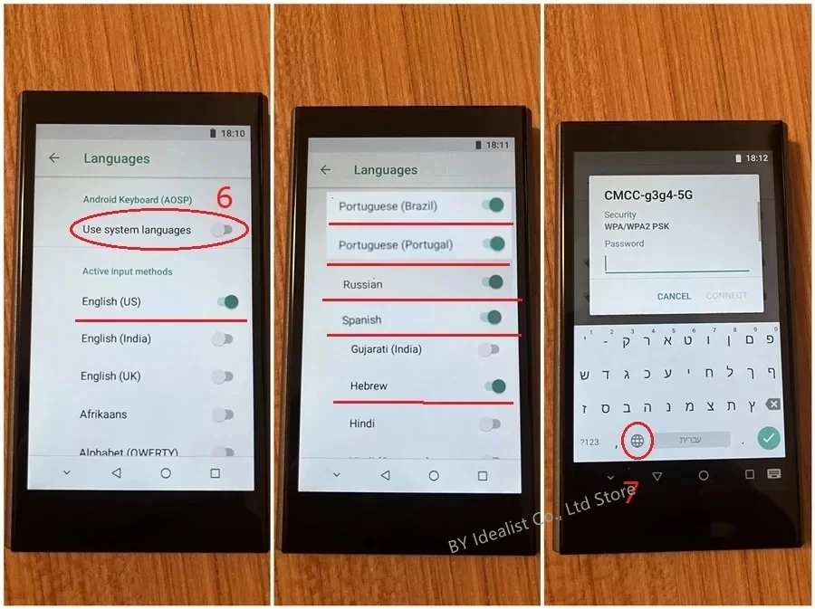 מצלמת mp4 שחקן bluetooth wifi 64 מסך מגע hifi קול מוסיקה מקליט וידאו mp3 נגן MP3 עם רמקול רדיו