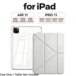 Universal Smart Cover Tablet Case with Versatile Stand and Premium Protection - iPad 9.7 5th 6th (Y - Gray)
