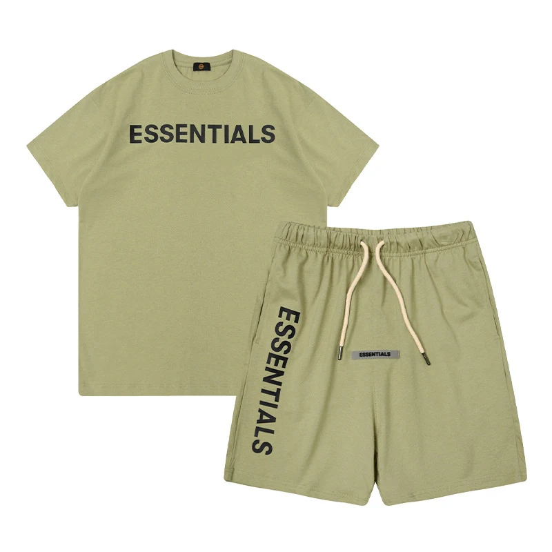 Kids Clothes ESSENTIALS Summer T-shirt +Sports Shorts Sets 1