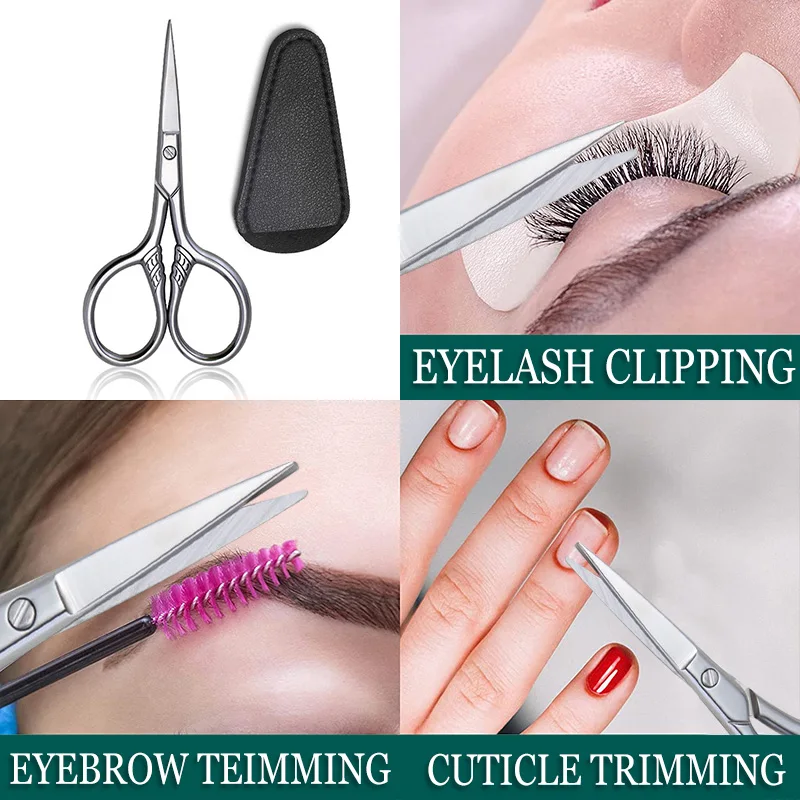 1Pcs Stainless Steel Small Makeup Grooming Scissors Eyebrows For Manicure Nail Cuticle Beard And Mustache Trimmer Nose Hair Tool 4