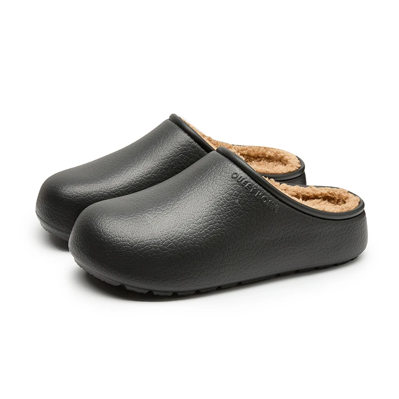 Pantofole invernali impermeabili da donna Scarpe da casa calde in peluche antiscivolo Scarpe da coppia foderate morbide e comode per interni ed esterni