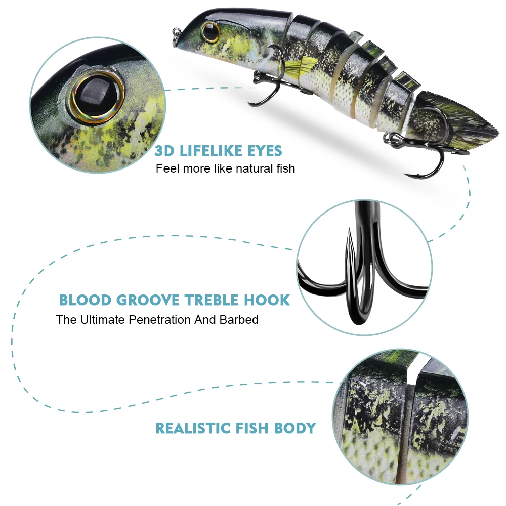 Esche Da Pesca A Strascico Esche Da Pesca Minnow 6 Segmenti - Foto 10