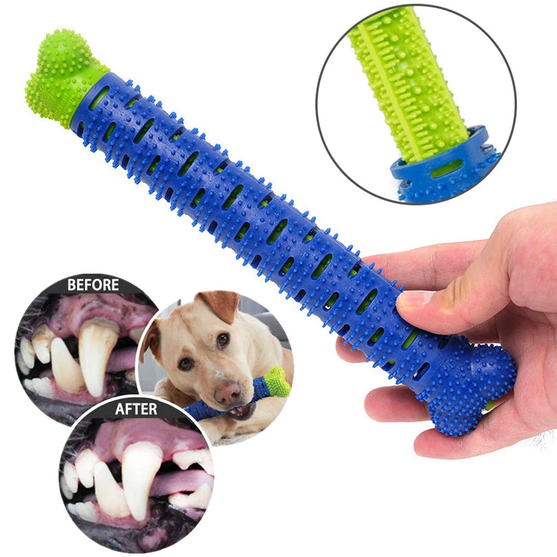 Cepillo Dental para perro y cachorro, palo de juguete para masticar, masajeador de Limpieza de dientes para mascotas, juguetes de de silicona multifuncional para el cuidado Dental|Juguetes para perro| - AliExpress