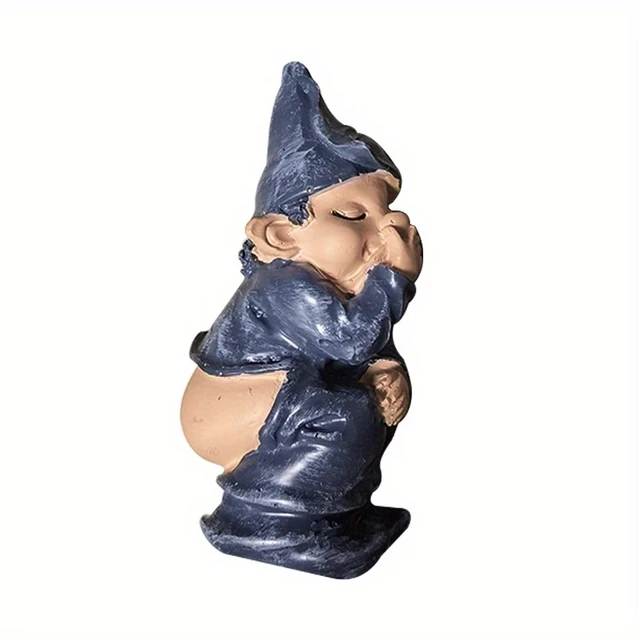 Kültéri Szobor, Szemtelen Knome Figure Gyep Dísz Törpe Szobrászat Terasz Udvari Dekoráció Táj Tornác - Image 6