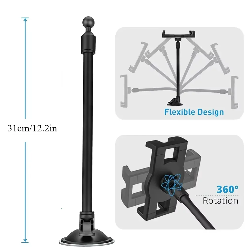 Accessoire Voiture Universel Support Tablette Voiture - Ventouse 8,5 Cm +  Bras Mtal Rglable 360 - Pour IPad, IPhone, Samsung 4-13" Support  Tablette Voiture Tableau De Bord