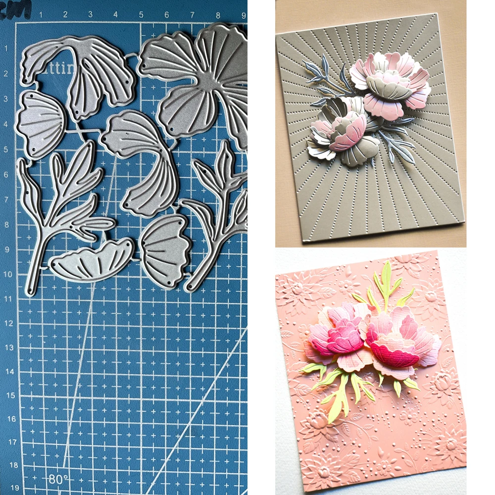 Lucky Goddess Metal Cutting Dies Luxe Peony Diy Scrapbooking Photo Album Decorative Embossing Paper Card Crafts image_0