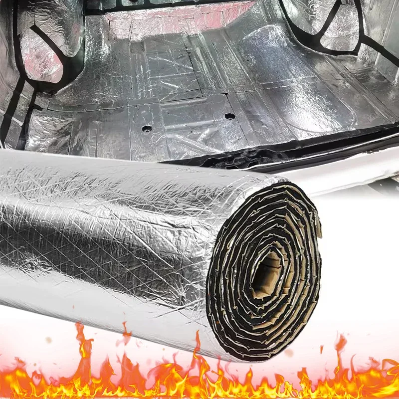 Thick Aluminum Fiber Muffler Cotton Car Auto Fender Heat Sound Deadener Insulation Mat Sound Proofing Mat Pad 20X500cm