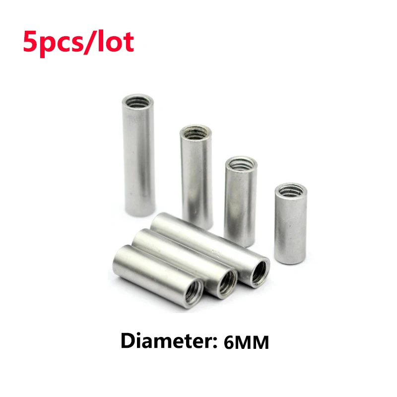 

5pcs/lot Stainless Steel M3.5 Thread 6MM Diameter Screws Connecting Cylindrical Rods Round Stud Through-wire Nut Knife Handle