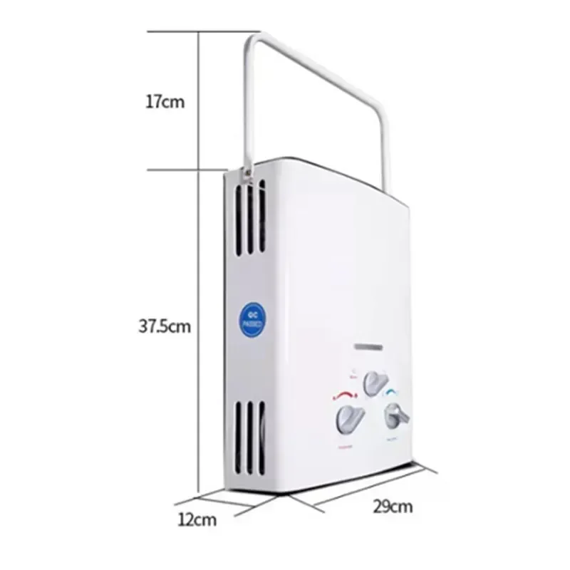 LPG Water Heater LPG Propane Gas Tankless Water Heater 6L Outdoor Camping Instant Bath With Shower Head