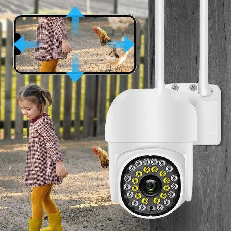 2.4G WiFi 28 LED Wireless PTZ Camera Two-way Audio Infrared Night Vision Motion Detection 360 Degree Rotating for Indoor Outdoor 4