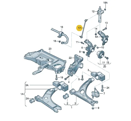 Rotule de suspension avant droite de Audi A3 Q3 Seat Altea Ibiza 5 Leon 3  Skoda Vw Caddy Eos Golf Jetta Polo Touran