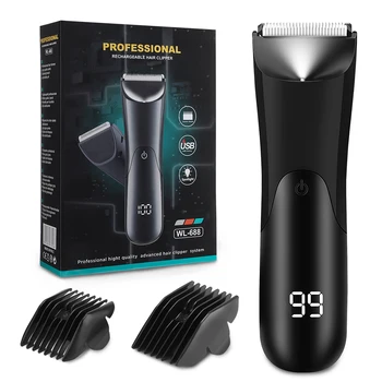 Rasoio per barba e epilatore per peli del corpo da uomo per inguine, petto, ascelle, braccia, gambe - Rasoio per depilazione all-in-one