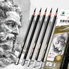 12pcs Marie's Charcoal Pencils Set for Drawing, Sketching,Shading,for Artists,Professional - Soft Medium and Hard Tips Blending 1