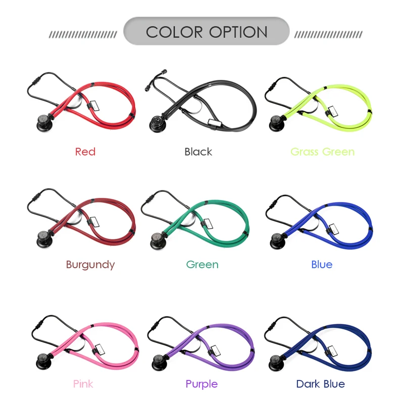 Classic Professional Dual Head Medical Black Sprague Rappaport Estetoscopio Cardiology EMT Cute Nurse Doctor Student Stethoscope