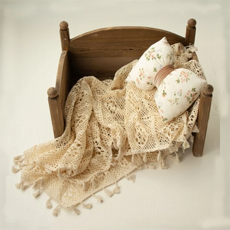 Vintage Beige Tassel Cotton Blanket