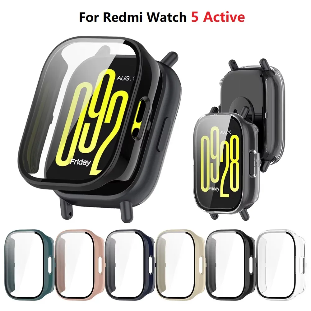 Watch Screen Protector Case Tempered Glass Case For Xiaomi Redmi Watch 5 Active accessories Screen Protector PC Bumper Protective Cover Redmi Watch 4 case watch screen protector case,watch accessories,watch screen protector,watch case,watch protective case,watch cover,watch protective cover,bumper protective case
