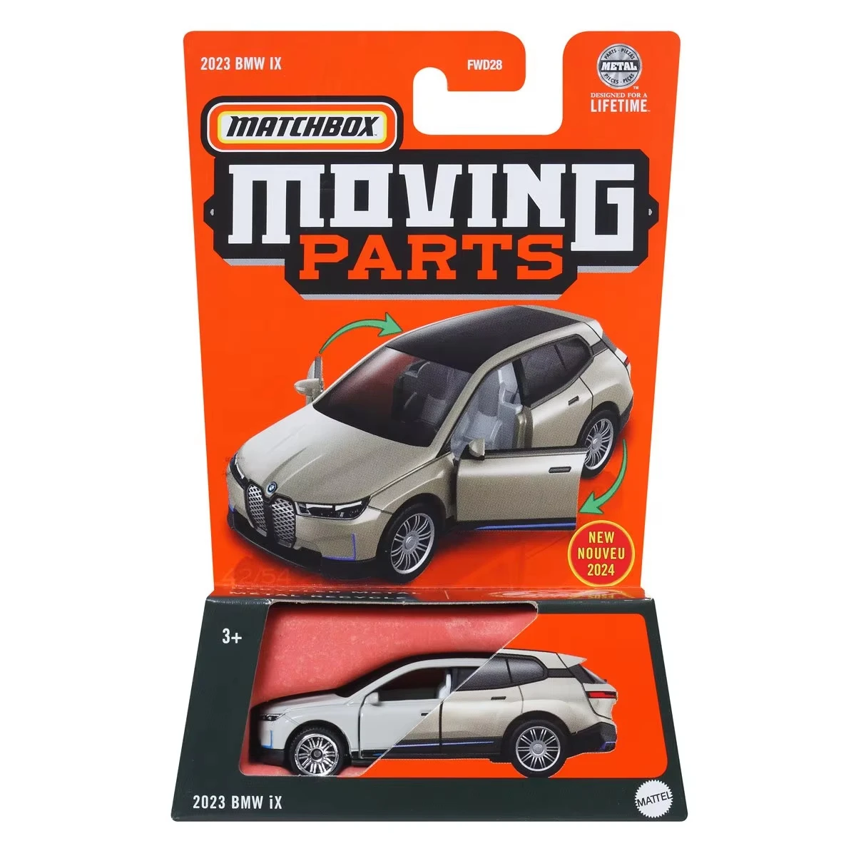 2024 Matchbox Moving Parts Corvair Rampside Truck Land Rover Mini EV BMW IX 2023 Toyota Prius 1/64 Diecast Car Model Toy FWD28 5