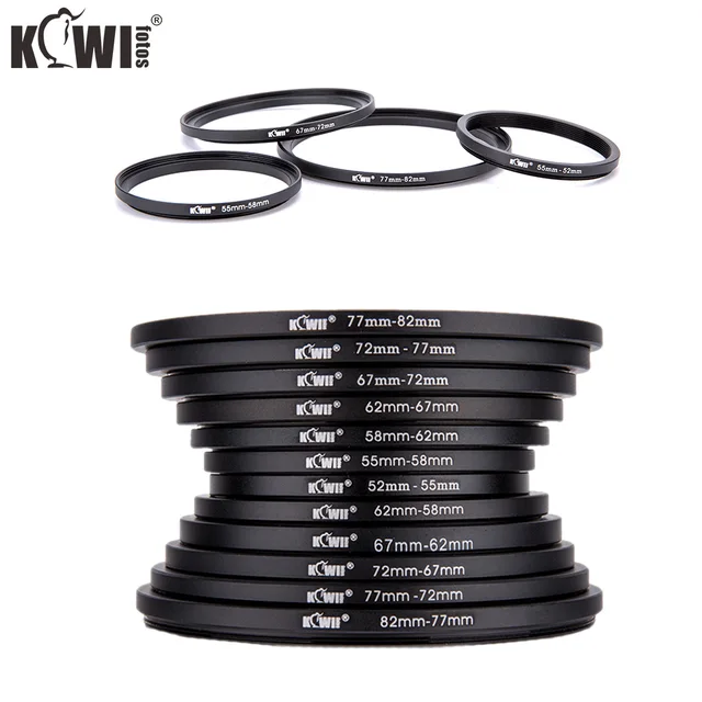 18 Pezzi Adattatore Per Anello Filtro Obiettivo Step Up Down 37-82 Mm - Foto 12