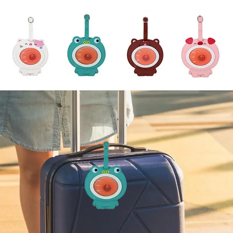 Luggage Tags For Suitcases Suitcase Decorations PU Leather Baggage Tag Beautiful Backpack Decorations Travel Accessories For
