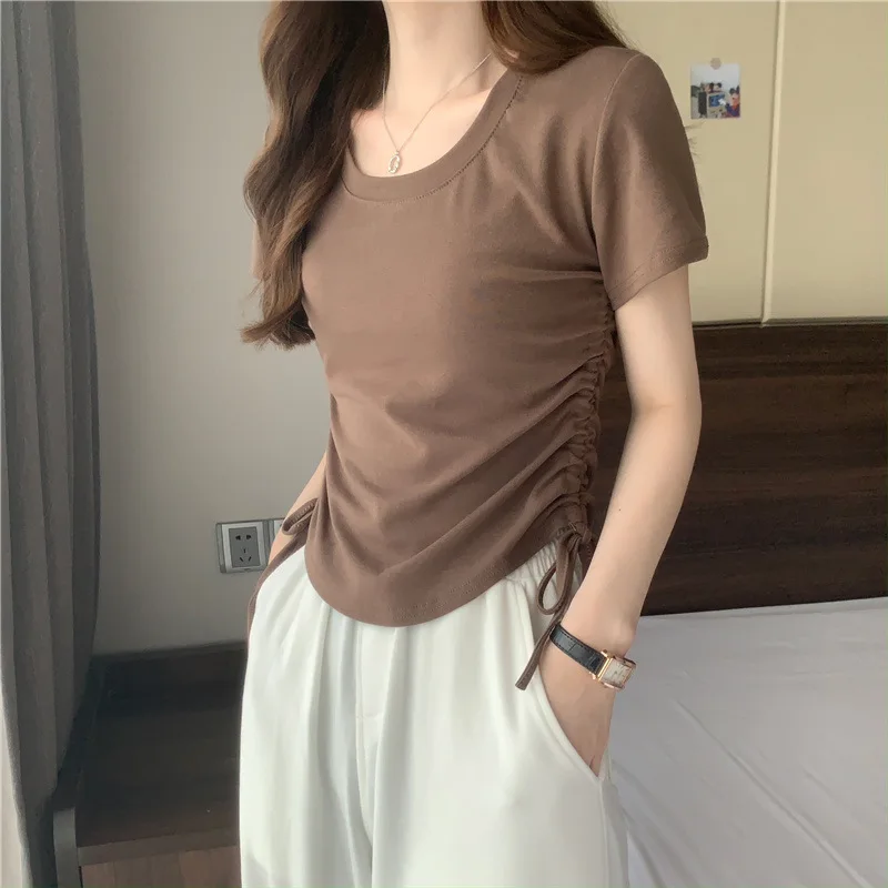 Women Summer Short Sleeve O Neck Tee Tops