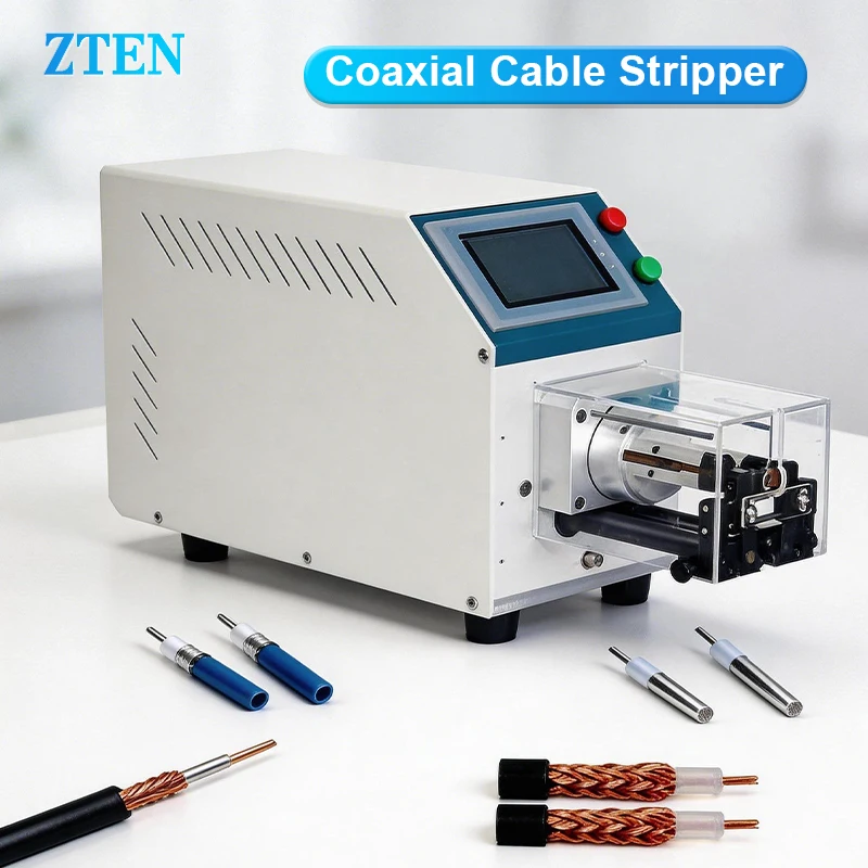 Semi-Automatic 1-7mm² Coaxial Cable Stripping Machine 9 Layers Strip Stripper for high-temperature cable vehicle-mounted cable 1