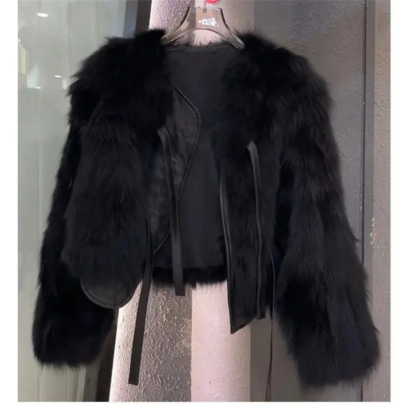 Fox Fur Grass Coat - Womens Short AutumnWinter Jacket 2024