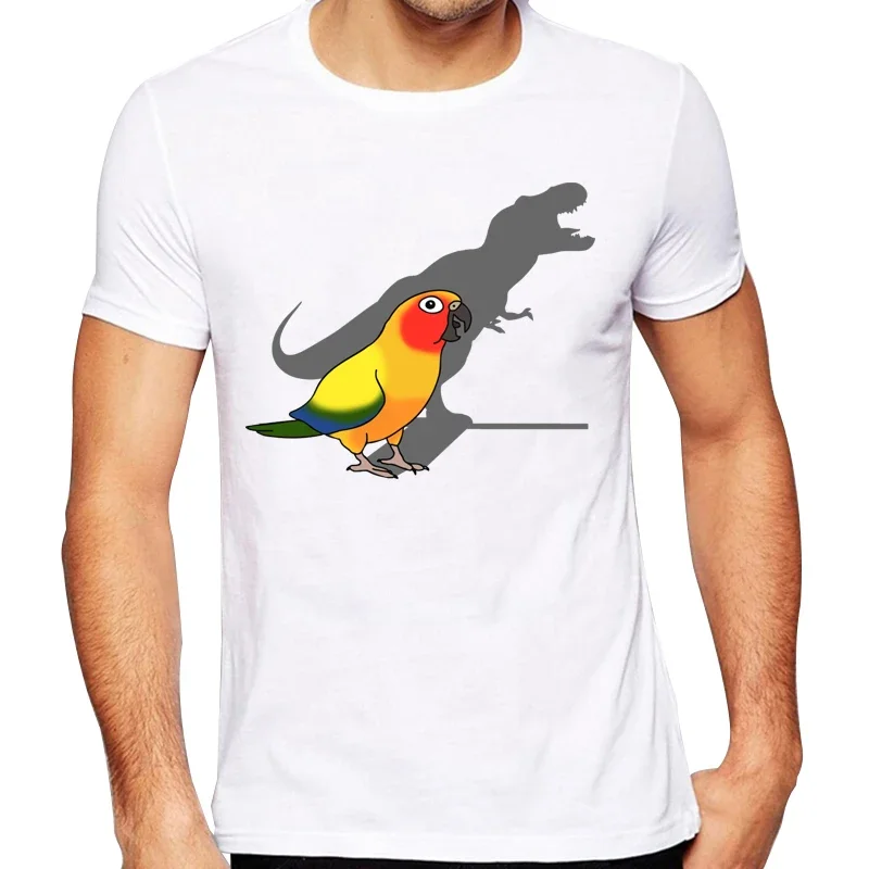 

TEEHUB Мужская Новая мода sun conure blue budgie T-rex тень дизайн с коротким рукавом искусственные Топы хипстерские футболки